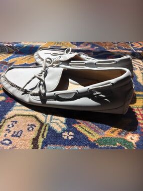 Cole Haan Light Gray Leather Loafers